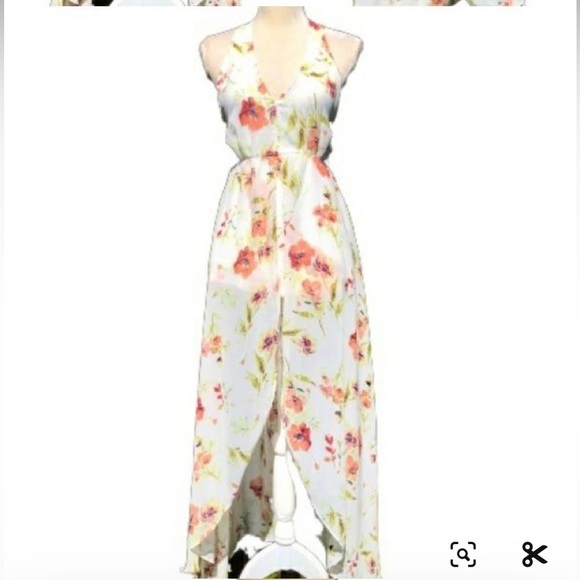 Floral Halter Maxi Romper - Picture 2 of 2